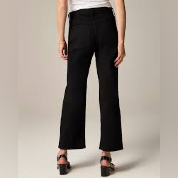 NWT J Crew ‘96 Slim Wide High-Rise Black Women’s Cropped Ankle Jeans 27 - Picture 3 of 14